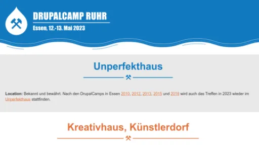 Screenshot Website drupalcamp.ruhr