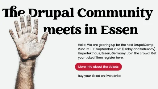 Screenshot Website DrupalCamp Ruhr