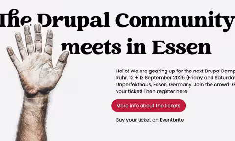 Screenshot Website Drupalcamp Essen