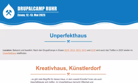 Screenshot Drupalcamp Ruhr 2023